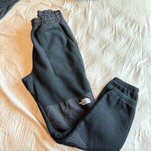 North Face Sherpa Pants Black Elastic Draw String Side Pockets Size S